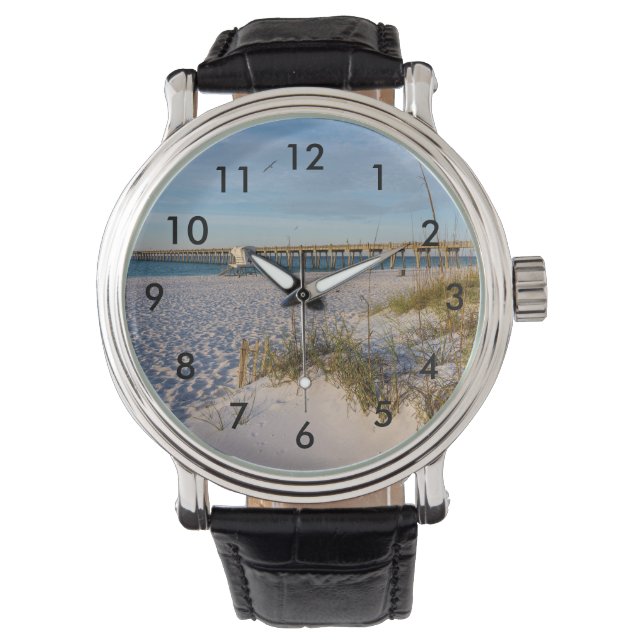 Montre Pensacola Sand Dunes Pier Morning Wrist Watch (devant)