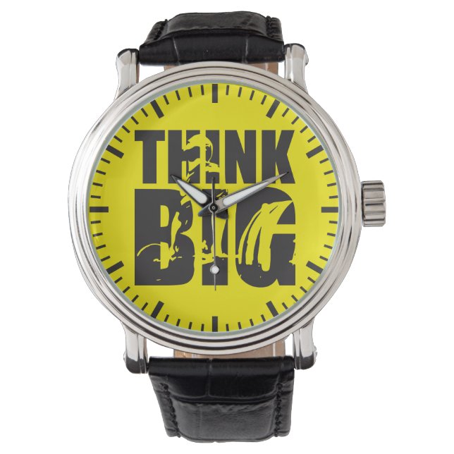 Montre Penser grand - Motivation de gymnase (devant)