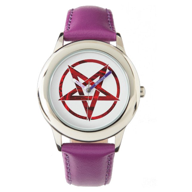 Montre Pentagramme du Diable Rouge (devant)