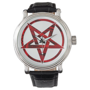 Montre Pentagramme du Diable Rouge