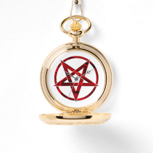 Montre Pentagramme du Diable Rouge