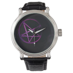 Montre pentagramme jaune