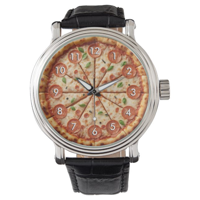 Montre Pepperoni Pizza Horloge - C'est toujours Pizza Tim (devant)