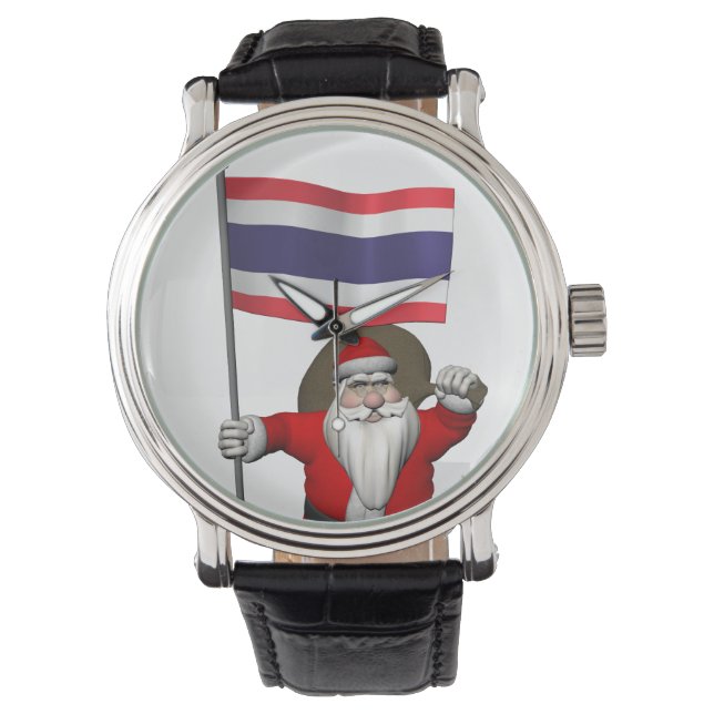 Montre Père Noël Avec Drapeau De Thaïlande (devant)