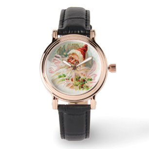 Montre Père Noël rose victorienne