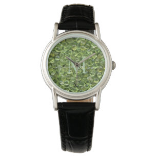 Montre Péridot Birthstone Monogramme Nom personnalisé