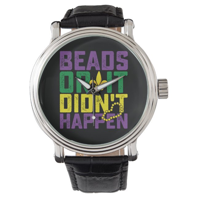 Montre Perles ou ça ne s'est pas passé Carnaval de Mardi  (devant)