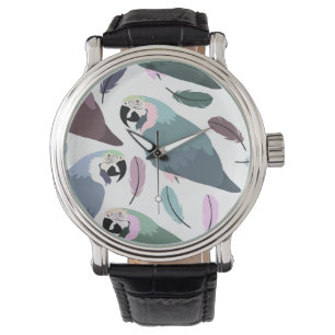 Montre Perroquets modernes motif tropical