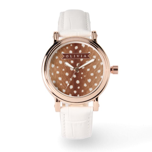 Montre Personalized Deer Print Neutral Aesthetic Gifts (Recto)