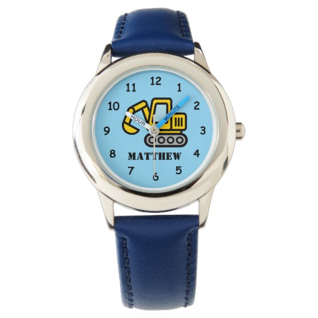 Montre Personalized kid's watch with excavator drawing (devant)