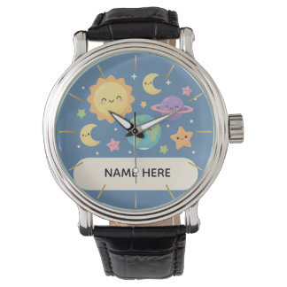 Montre Personalized Kids Watch with Name Cute Space Theme