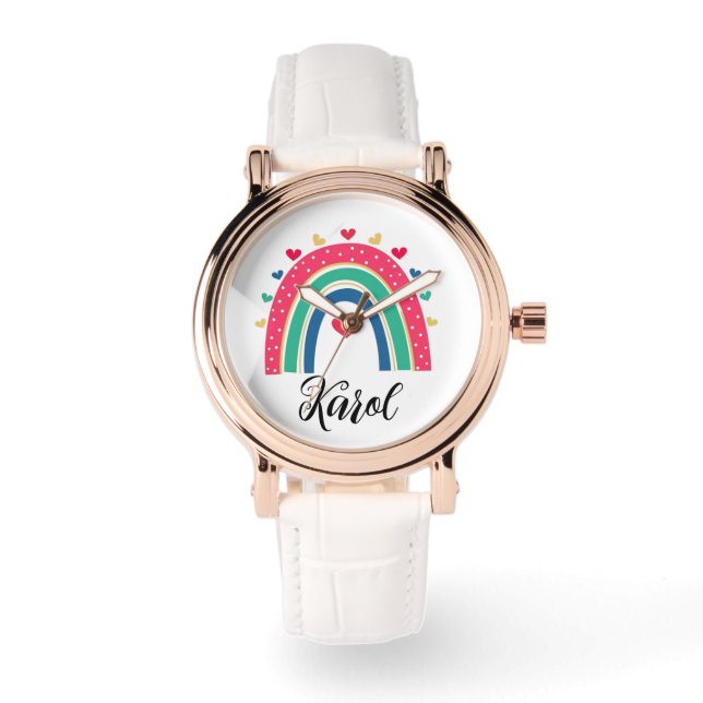 Montre Personalized rainbow bracelet watch for mom. (Recto)