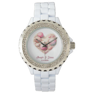 Montre Personalized Valentine Anniversary Seashell Heart