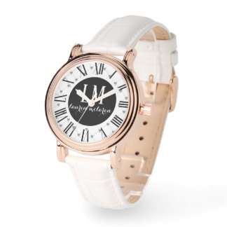 Montre Personalized White & Black Bow