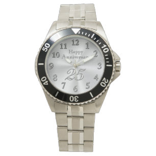 Montre Personnalisable 25e anniversaire regarde votre tex