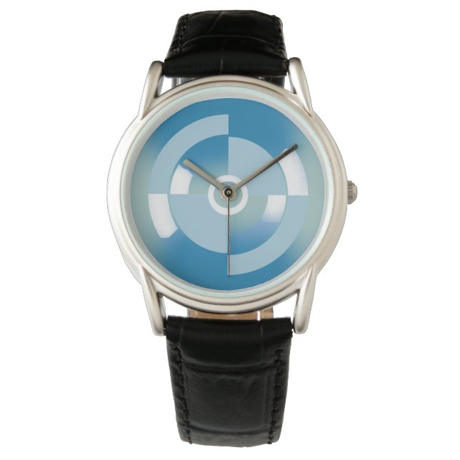 Montre personnalisable avec cercle Abstrait (devant)
