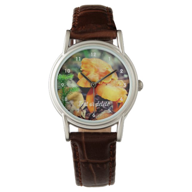 Montre Personnalisation de Pale Orange Wild Mushroom (devant)