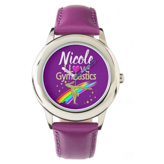 MONTRE PERSONNALISÉ J'AIME GYMNASTICS DESIGN (devant)