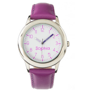 Montre Personnalisé Nom de la fille Purple Kids Watch