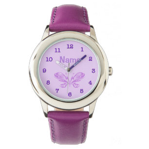 Montre PERSONNALISÉ Papillon violet Montres-enfant Filles