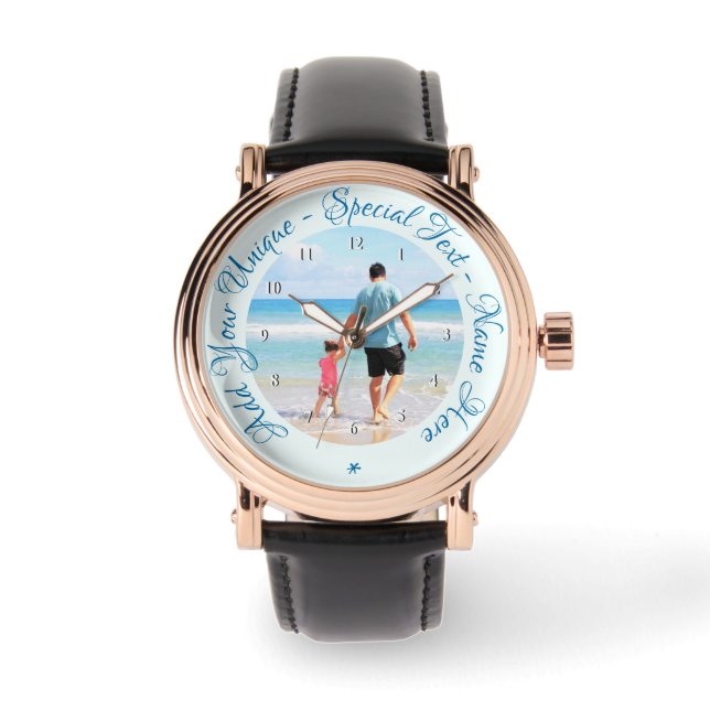 Montre Personnalisé Votre Photo Watch avec texte personna (Recto)