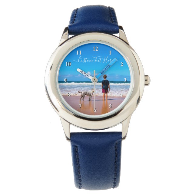 Montre Personnalisé Votre Photo Watch avec texte personna (devant)