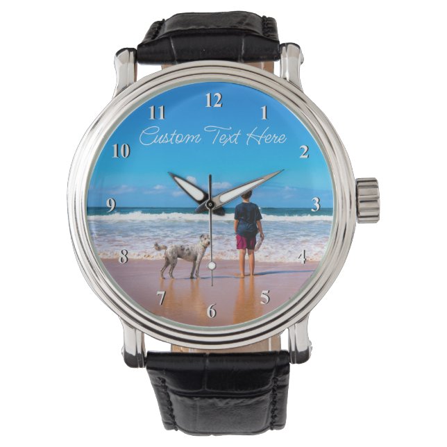 Montre personnalisée avec photo de votre animal et (devant)