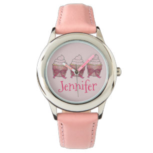 Montre Personnalisée Cupcake Pink Frosted