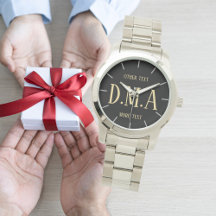 Montre personnalisée de l'homme, ajouter des initi