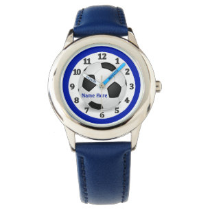 Montre PERSONNALISÉE du football pour des enfants