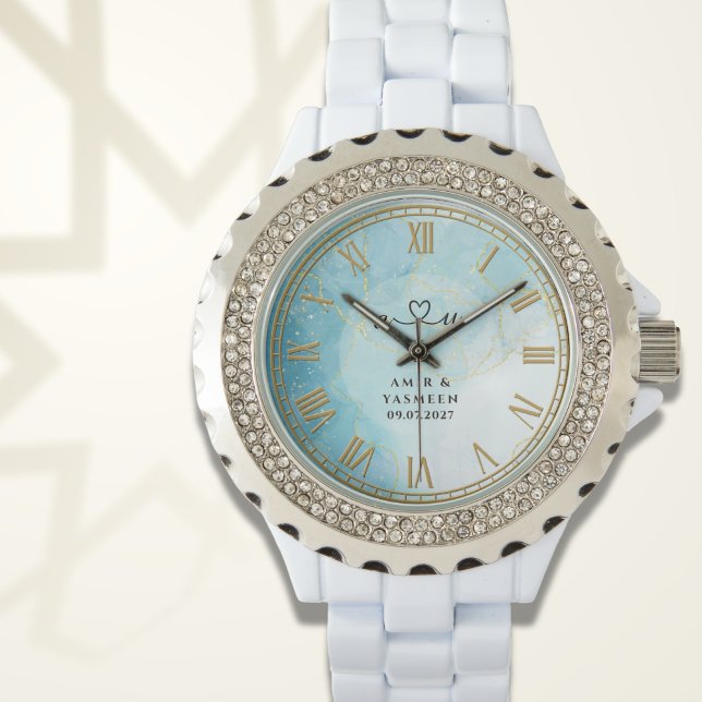 Montre personnalisée pour femmes avec strass et gl (Créateur téléchargé)