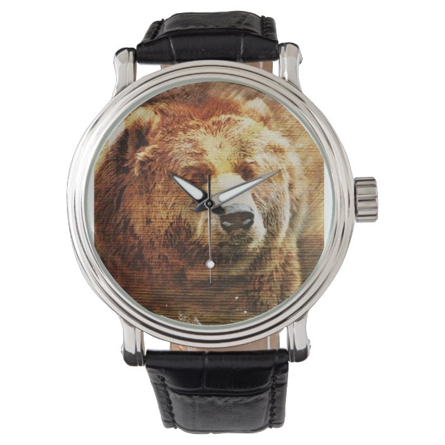 Montre personnalisée pour hommes avec illustration (devant)