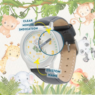 Montre personnalisée Safari Jungle pour apprendre 