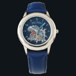 Montre personnalisée T-Rex dinosaure pour enfants<br><div class="desc">Customisez cette montre pour enfants de dinosaures T-Rex avec un nom comme un grand cadeau personnalisé pour Noël,  un anniversaire ou toute autre occasion spéciale.</div>