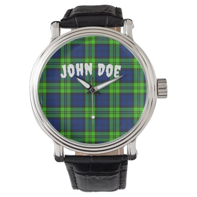 Montre Personnaliser Blackwatch Plaid Tartan (devant)