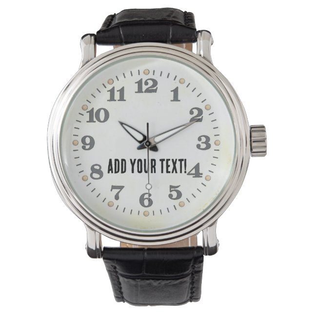Montre Personnaliser ce blanc vintage classique (devant)