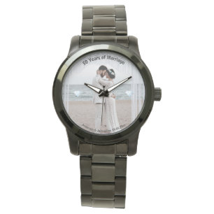 Montre Personnaliser Hommes Photo Watch Cadeaux du 50e an