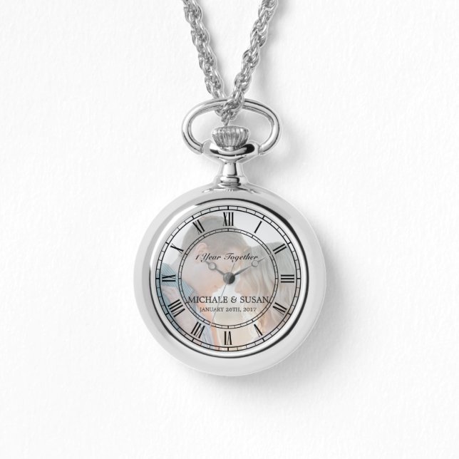 Montre Personnaliser la femme anniversaire du Mariage (vo (Recto)