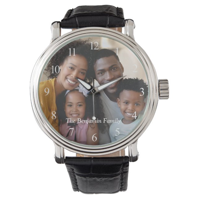 Montre Personnaliser le nom de la famille personnalisée (devant)