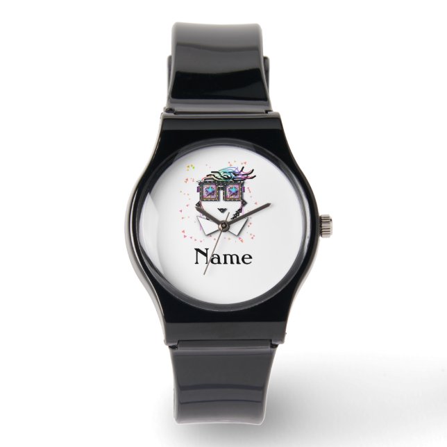Montre Personnaliser les yeux étoilés (Recto)