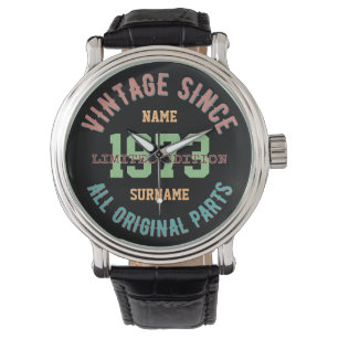MONTRE PERSONNALISER NOM ANNIVERSAIRE ANNÉE CADEAUX VINTA