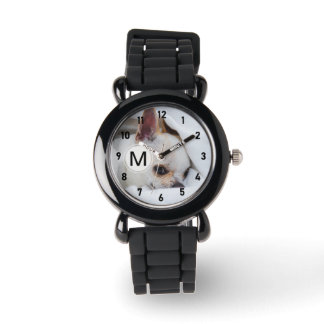 Montre Personnaliser Votre chien photo monogramme chiffre