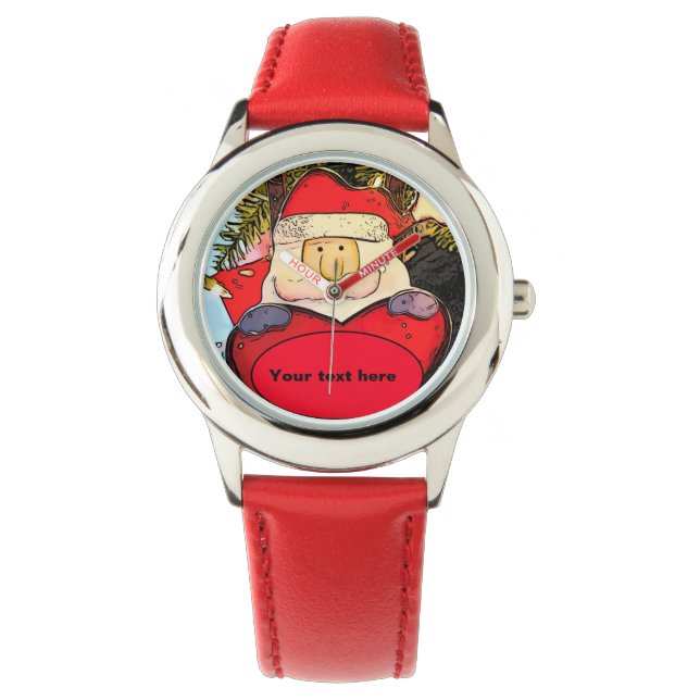 Montre Personnalisez Cute Père Noël (devant)