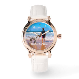 Montre Personnalisez votre cadeau Photo Watch avec du tex