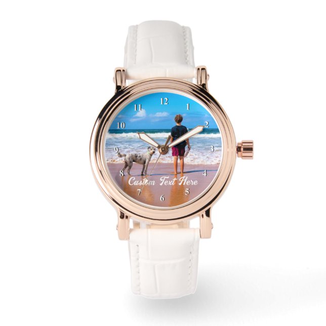 Montre Personnalisez votre cadeau Photo Watch avec du tex (Recto)
