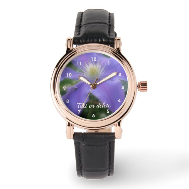 Montre Personnalized Purple Clematis (Recto)