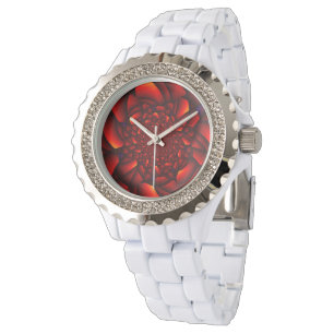 Montre Pétale Rouge Noir Bleu