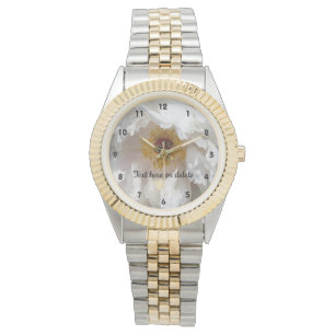 Montre Pétales De Fleur De Peine Blanche Avec Pollen Pers