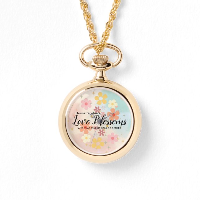 Montre Pétales de teinte Pastel Chaînes d'alliage (Recto)