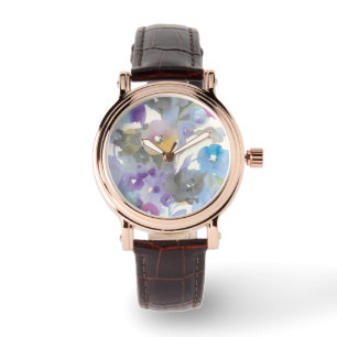 Montre Pétales en pastel pourpres du jardin de bijou